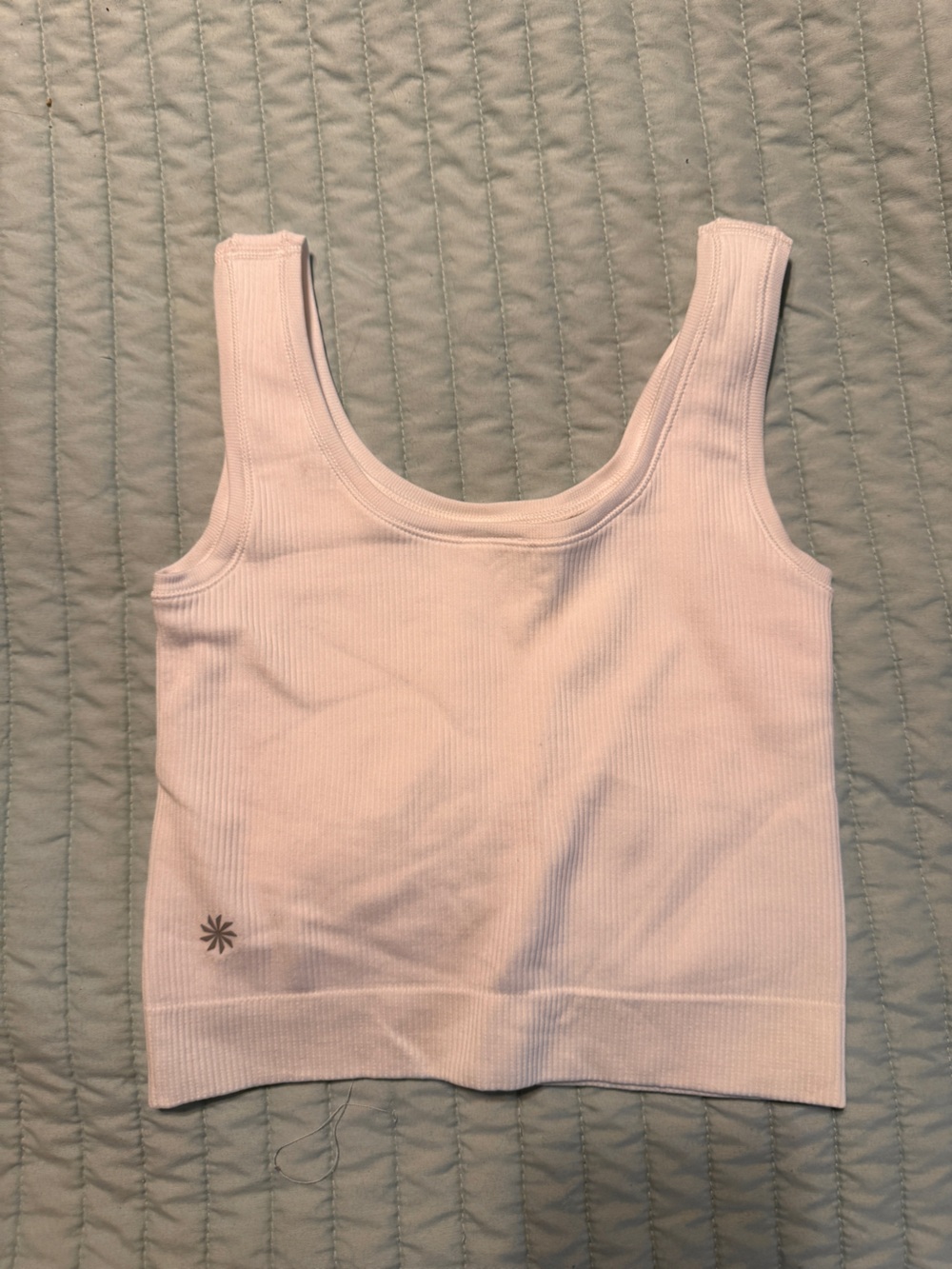 Athleta Girl White Ribbed Tank